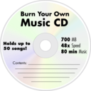download Blank Music Cd clipart image with 45 hue color