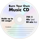 download Blank Music Cd clipart image with 180 hue color