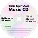 download Blank Music Cd clipart image with 270 hue color