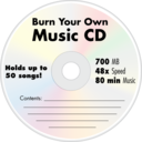 download Blank Music Cd clipart image with 0 hue color