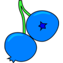 download Blueberry clipart image with 0 hue color