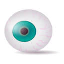 download Eyeball Blue Realistic clipart image with 315 hue color