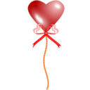 download Heart Balloon clipart image with 0 hue color