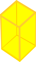 Yellow Transparent Cube