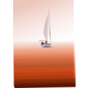 download Boat At Sea clipart image with 180 hue color