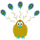 download Amazing Peacock clipart image with 180 hue color