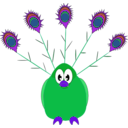 download Amazing Peacock clipart image with 270 hue color