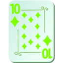 download Ornamental Deck 10 Of Diamonds clipart image with 90 hue color