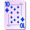 download Ornamental Deck 10 Of Diamonds clipart image with 225 hue color