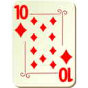 download Ornamental Deck 10 Of Diamonds clipart image with 0 hue color