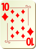 Ornamental Deck 10 Of Diamonds