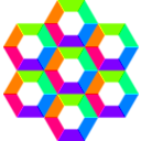 download Half Hexagon Fun clipart image with 90 hue color
