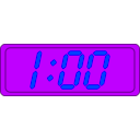 download Digital Clock clipart image with 225 hue color