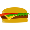 download Cheese Burger clipart image with 0 hue color