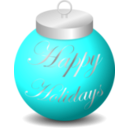 download Happy Holidays Ornament clipart image with 180 hue color