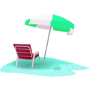 download Beach Scene clipart image with 135 hue color