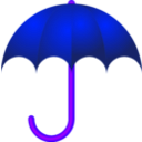download Umbrella clipart image with 225 hue color