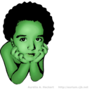 download Thoughtful Boy clipart image with 90 hue color