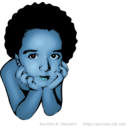 download Thoughtful Boy clipart image with 180 hue color
