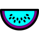 download Watermelon Icon clipart image with 180 hue color
