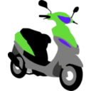 download Blue Scooter clipart image with 225 hue color
