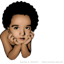 download Thoughtful Boy clipart image with 0 hue color