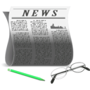 download Newspaper clipart image with 90 hue color