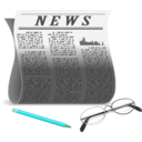 download Newspaper clipart image with 135 hue color