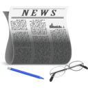 download Newspaper clipart image with 180 hue color