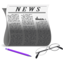 download Newspaper clipart image with 225 hue color