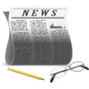 download Newspaper clipart image with 0 hue color