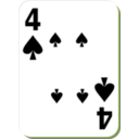 download White Deck 4 Of Spades clipart image with 45 hue color