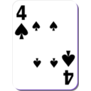 download White Deck 4 Of Spades clipart image with 225 hue color