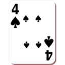 download White Deck 4 Of Spades clipart image with 315 hue color