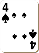 White Deck 4 Of Spades