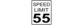 Ca Speed Limit 55 Roadsign