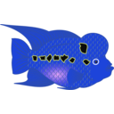 download Flowerhorn Fish clipart image with 225 hue color