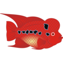 download Flowerhorn Fish clipart image with 0 hue color