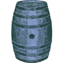 download Wooden Barrel clipart image with 180 hue color