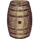 download Wooden Barrel clipart image with 0 hue color