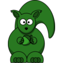 download Cartoon Squirrel clipart image with 90 hue color