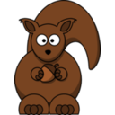 download Cartoon Squirrel clipart image with 0 hue color