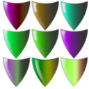 download Shields clipart image with 45 hue color