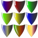download Shields clipart image with 0 hue color