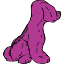download Dog From Other Side clipart image with 270 hue color