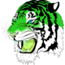 download Tiger clipart image with 90 hue color