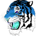 download Tiger clipart image with 180 hue color