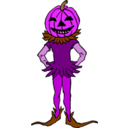 download Pumpkin Boy Color Version clipart image with 270 hue color