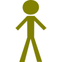 download Stick Figure Male clipart image with 180 hue color