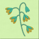 download Embroidered Flower clipart image with 45 hue color
